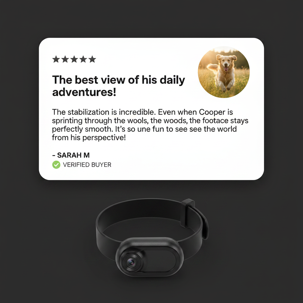 POV Collar™ Outdoor Dog Collar Camera 1080P HD CMOS